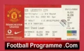 Manchester United v Leicester City 2002 – League Cup Football Ticket