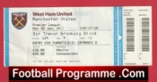 West Ham United v Manchester United 2017 – Match Ticket