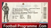 West Ham United v Manchester United 2013 – Match Ticket