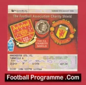 Arsenal v Manchester United 1998 – Charity Shield Ticket Treble