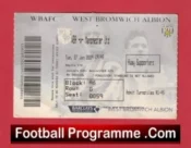 West Bromwich Albion v Manchester United 2009 – WBA Ticket