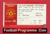 Manchester United Alex Ferguson Testimonial Benefit Ticket 1999