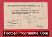 Manchester United Football Club Bobby Charlton Booking Ticket Notification