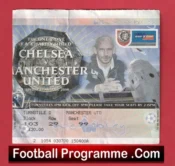 Manchester United v Chelsea 2000 – FA Charity Shield Ticket