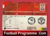 Chelsea v Manchester United 2007 – FA Community Shield Match Ticket