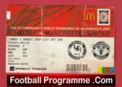 Chelsea v Manchester United 2007 – FA Community Shield Match Ticket