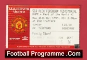 Manchester United Alex Ferguson Testimonial Football Ticket 1999