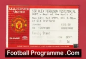 Manchester United Alex Ferguson Testimonial Football Ticket 1999