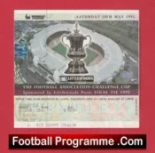 Manchester United v Everton 1995 – FA Cup Final Match Ticket