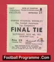 Manchester United v Aston Villa 1957 – FA Cup Final Ticket