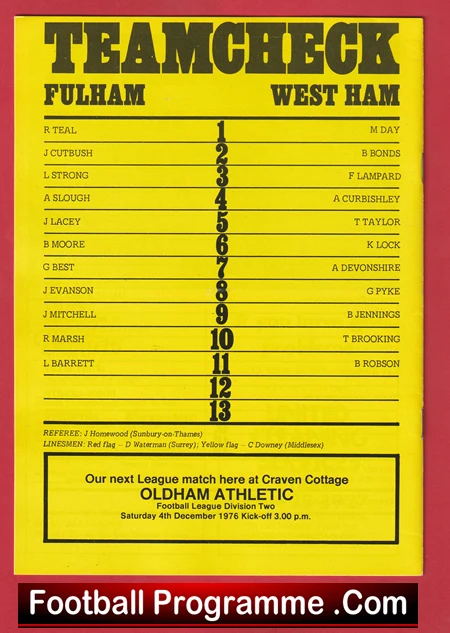 Les Barrett Testimonial Benefit Match Fulham 1976 + George Best - Image 3