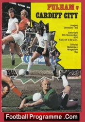 Fulham v Cardiff City 1976 + Best + Marsh + Moore