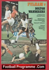 Fulham v Bolton Wanderers 1976 – George Best + Bobby Moore