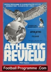 Oldham Athletic v Fulham 1977 George Best Bobby Moore