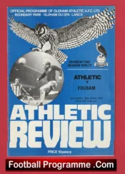 Oldham Athletic v Fulham 1977 George Best Bobby Moore