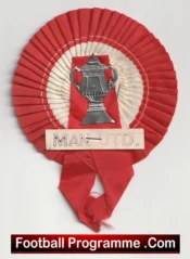 Manchester United Old Football Rosette 1960s Man Utd