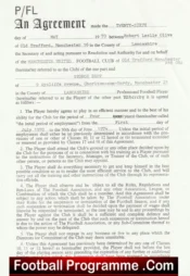 Manchester United George Best Man Utd Contract Photocopy