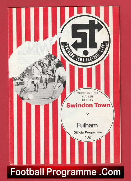 Swindon Town v Fulham 1977 - FA Cup Replay + Moore + George Best - Image 2