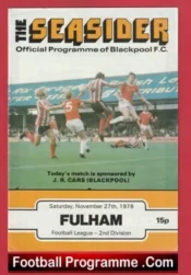 Blackpool v Fulham 1976 – George Best + Bobby Moore
