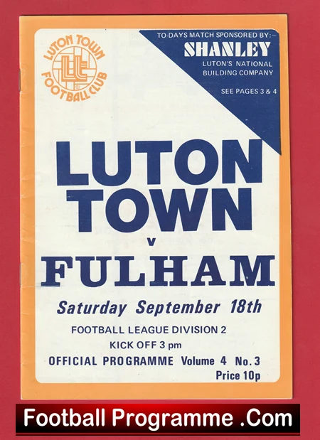 Luton Town V Fulham 1976 - Bobby Moore George Best + Marsh - Image 2