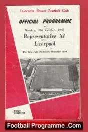 John Nicholson Benefit Memorial Benefit Doncaster Rovers 1966 + George Best