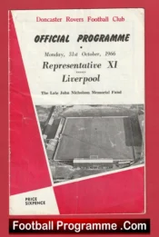 John Nicholson Benefit Memorial Benefit Doncaster Rovers 1966 + George Best