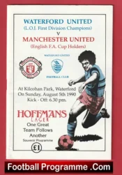 Waterford United v Manchester United 1990 Kilcohan Park Ireland
