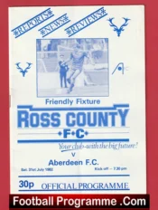 Ross County v Aberdeen 1982 – Friendly – Alex Ferguson Manager