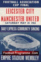 Manchester United v Leicester City 1963 – FA Cup Final Song Sheet