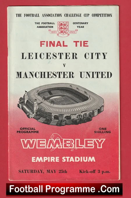 Manchester United v Leicester City 1963 - FA Cup Final Programme - Image 2