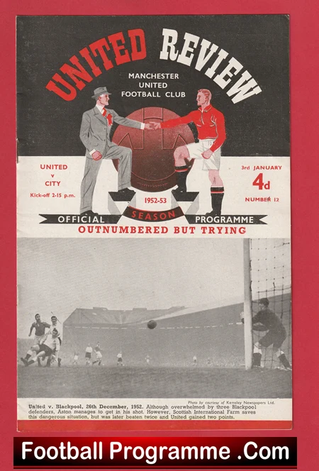 Manchester United v Manchester City 1953 - 1950s Man Utd - Image 2