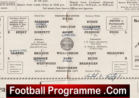 Manchester United v Manchester City 1953 - 1950s Man Utd - Image 3