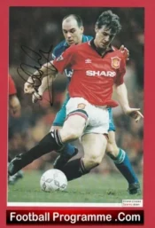 Manchester United Mark Hughes Signed Autographed Sparky