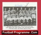 Manchester United Busby Babes Multi Signed Picture 1950’s Man Utd