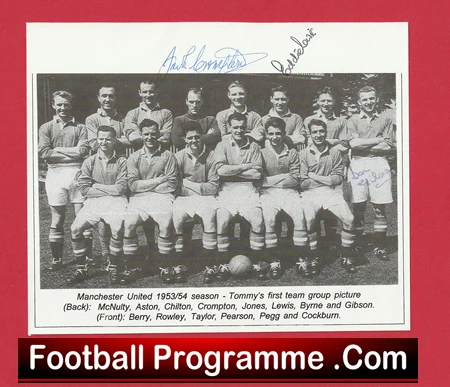 Manchester United Busby Babes Multi Signed Picture 1950's Man Utd - Image 2