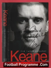 Manchester United Roy Keane Signed Autographed Autobiography Cover Man Utd