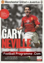 Gary Neville Testimonial Benefit Match Manchester United 2011 Signed Alex Ferguson