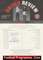 Manchester United v Sheffield United 1993 – Multi Signed