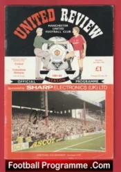 Manchester United v Tottenham 1992 – Signed Bobby Charlton + Denis Law