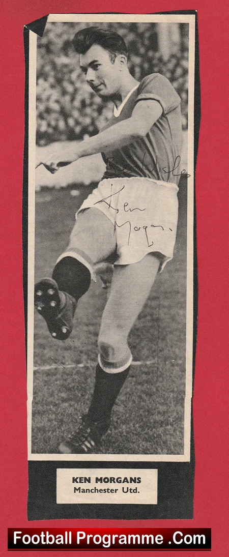 Manchester United Ken Morgans Signed Autograph Man Utd 1960s - Image 2