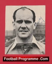 Manchester United Johnny Carey Signed Picture 1950s