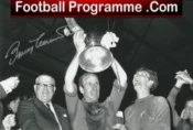Manchester United Bobby Charlton Autograph Signed Man Utd European Cup 1968