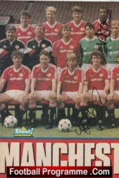 Manchester United Multi Signed Team Picture Man Utd 1980s