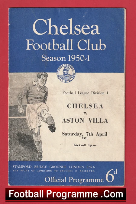 Chelsea v Aston Villa 1951 - Image 2