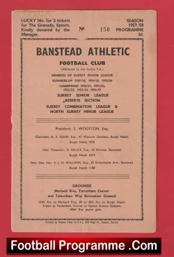 Banstead Athletic v Farnham Town 1957