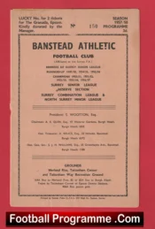 Banstead Athletic v Farnham Town 1957