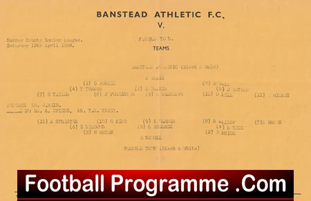 Banstead Athletic v Farnham Town 1957 - Image 3