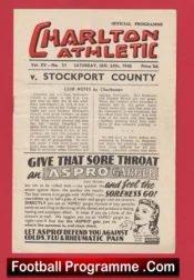 Charlton Athletic v Stockport County 1948 – 1940s