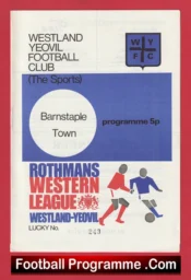 Westland Yeovil v Barnstaple Town 1970s
