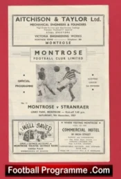 Montrose v Stranraer 1957 – Football Programme
